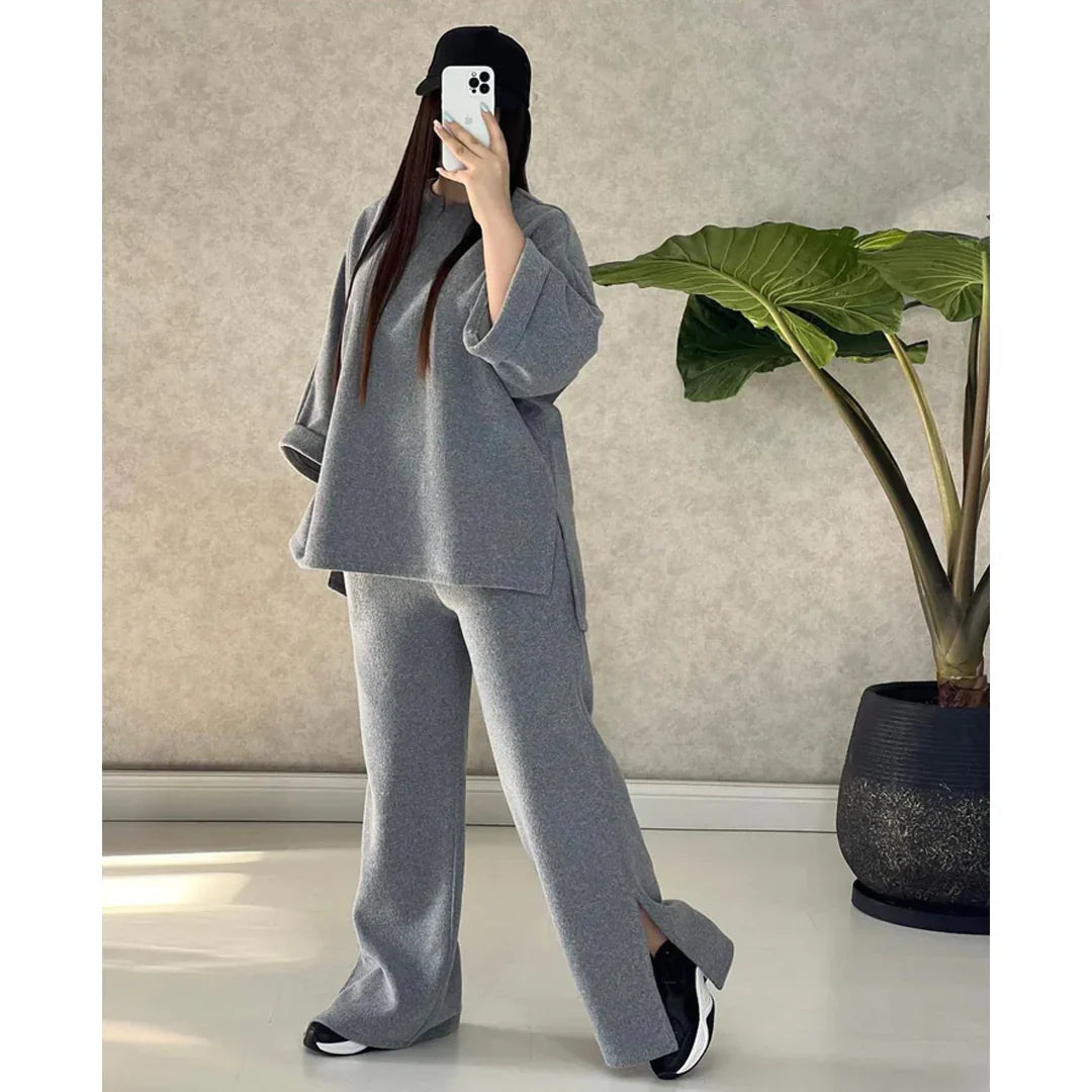 CH-327 MasterMindswear Winter Bottom Cut 2 Pieces Fleece Dress