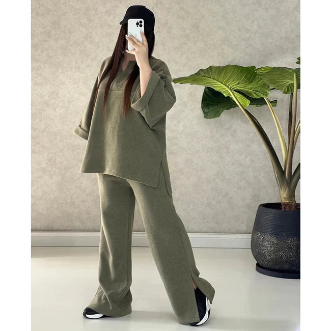 CH-327 MasterMindswear Winter Bottom Cut 2 Pieces Fleece Dress