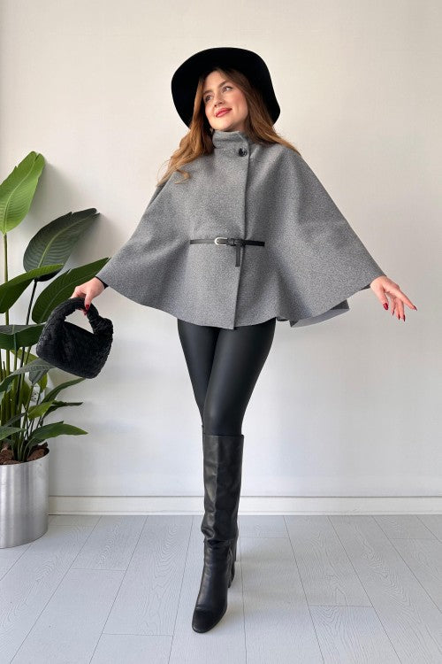 CH-509 NEW DESIGN SHORT CAP SHAWL WITH BELT