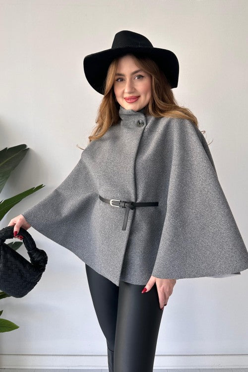 CH-509 NEW DESIGN SHORT CAP SHAWL WITH BELT