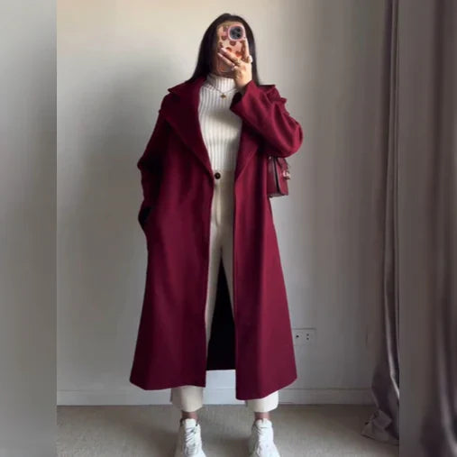 CH-516 MasterMindswear Luxe Warm Fleece Longline Winter Coat