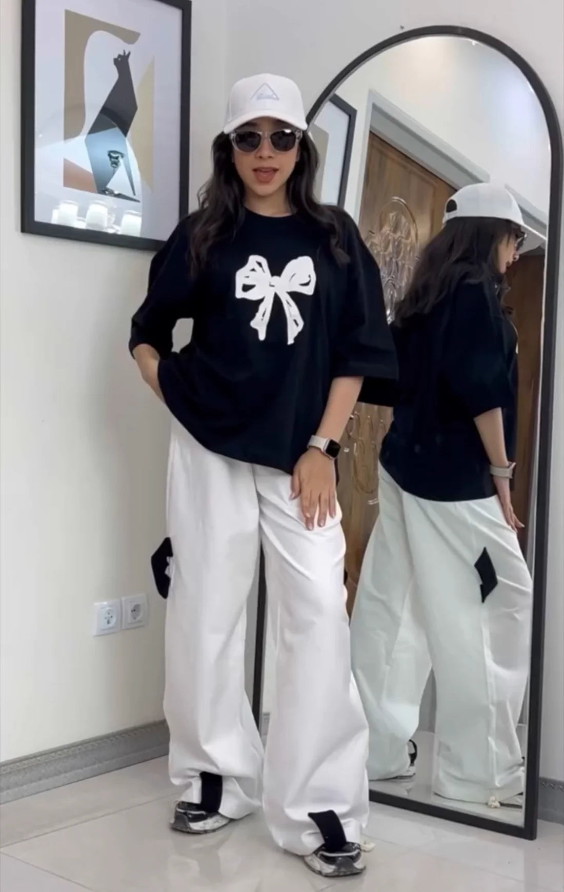 CH-559 Printed Drop-Shoulder Tee Trouser Pant Co Ord Set - Mastermindswear