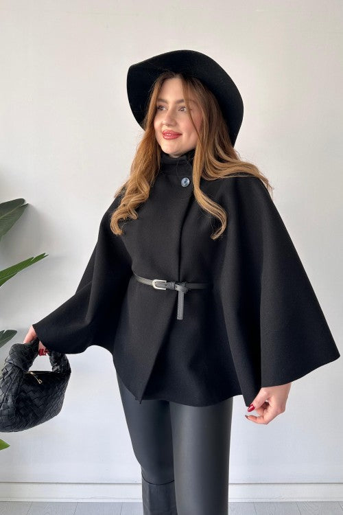 CH-509 NEW DESIGN SHORT CAP SHAWL WITH BELT