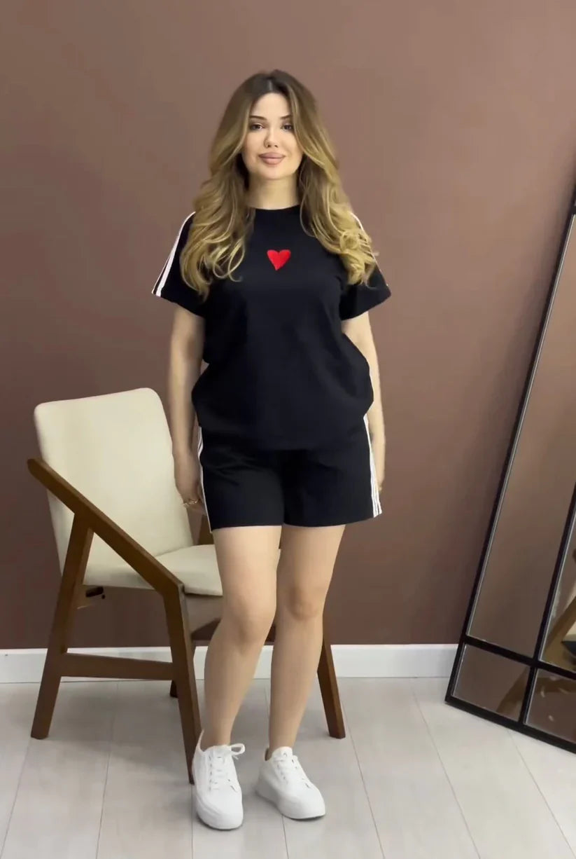 MasterMindswear Stripes Short & T-Shirt Lounge Set CH 432