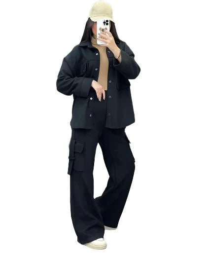 CH-373 MasterMindswear 2 Pcs Cargo Pocket Style Winter Outfit