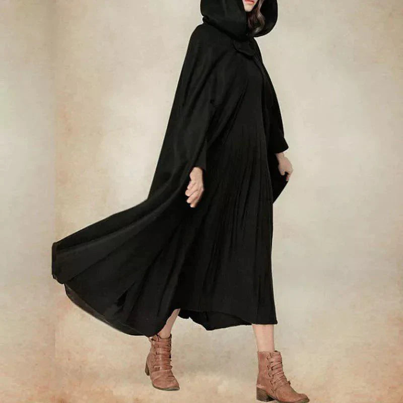 Women's stylish long cape cloak hooded Coat Hoodies PonchoWarm Cosplay Outwear CH-330