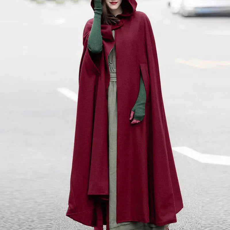 Women's stylish long cape cloak hooded Coat Hoodies PonchoWarm Cosplay Outwear CH-330