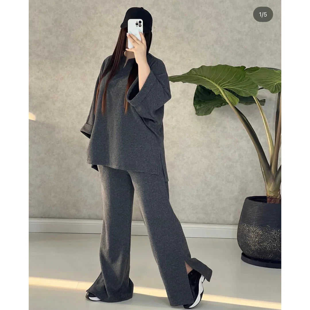 CH-327 MasterMindswear Winter Bottom Cut 2 Pieces Fleece Dress