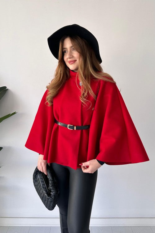 CH-509 NEW DESIGN SHORT CAP SHAWL WITH BELT