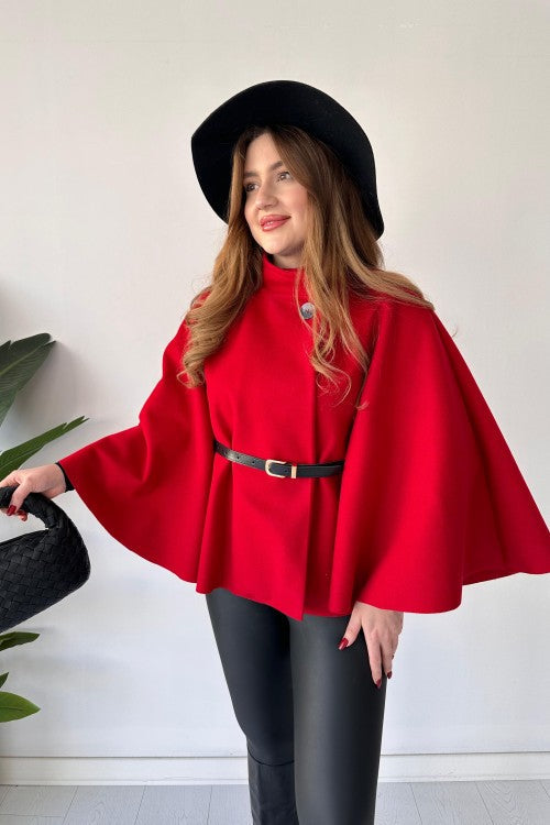 CH-509 NEW DESIGN SHORT CAP SHAWL WITH BELT