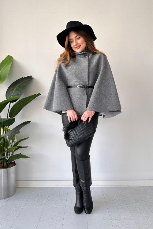 CH-509 NEW DESIGN SHORT CAP SHAWL WITH BELT