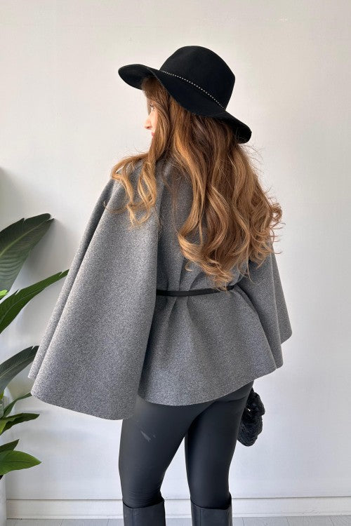 CH-509 NEW DESIGN SHORT CAP SHAWL WITH BELT