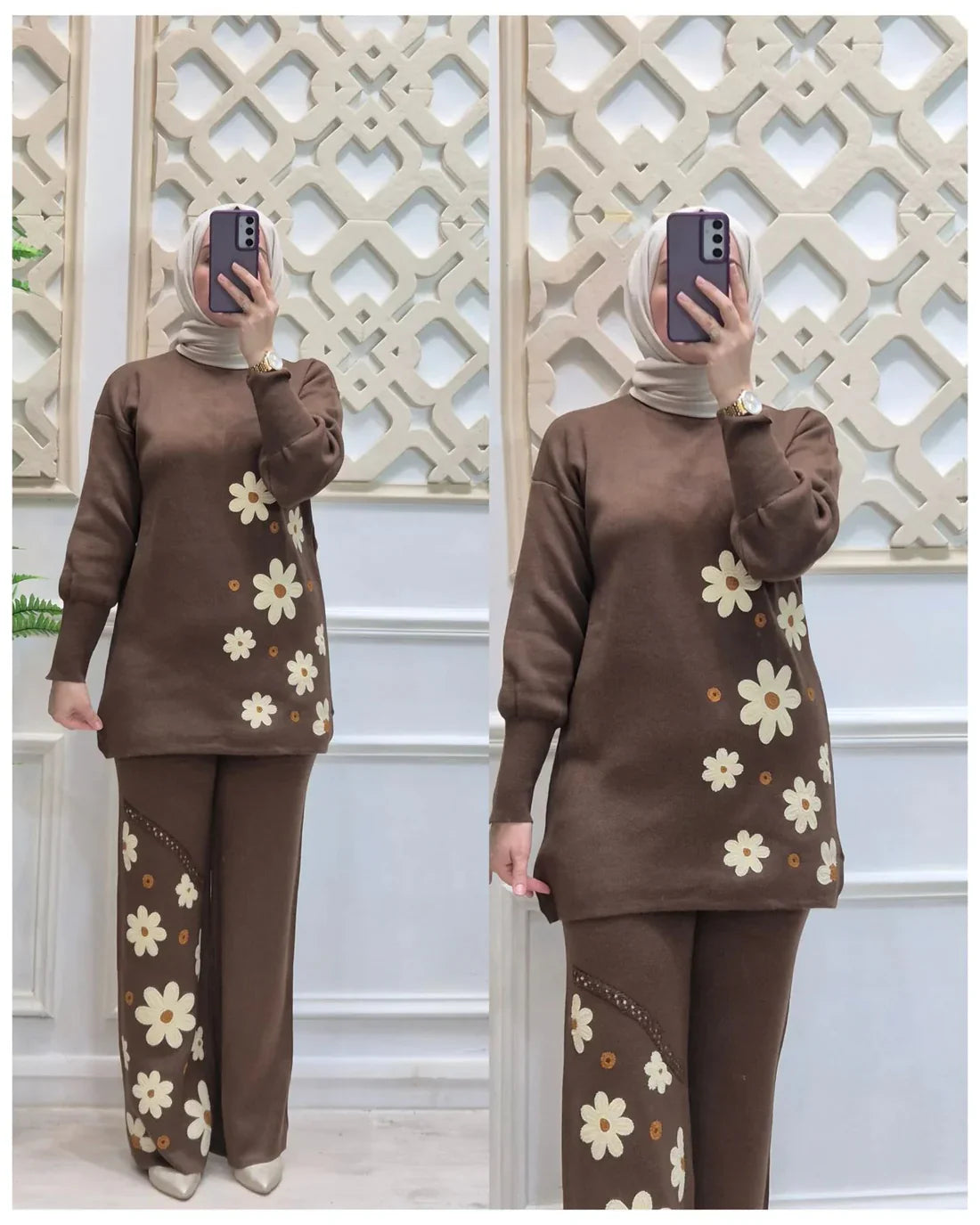 CH-495 MasterMindswear 2 Pcs Printed Fleece Co-ord Set For Winters