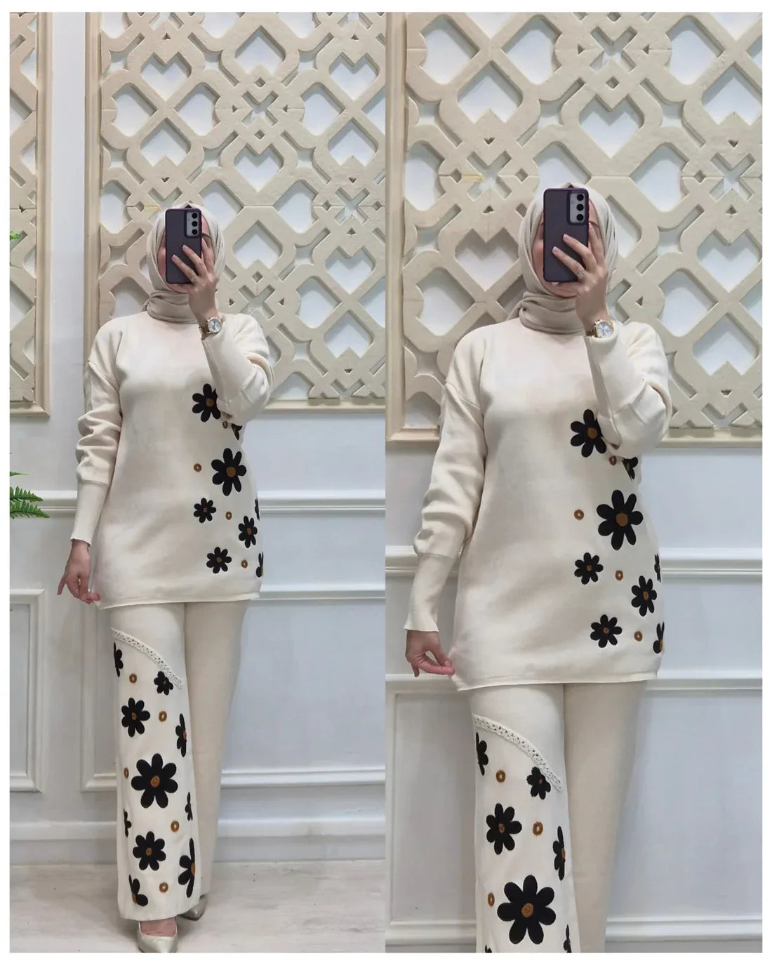 CH-495 MasterMindswear 2 Pcs Printed Fleece Co-ord Set For Winters