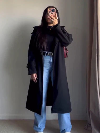 CH-516 MasterMindswear Luxe Warm Fleece Longline Winter Coat