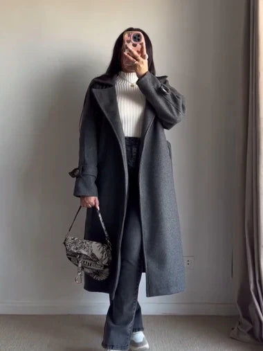 CH-516 MasterMindswear Luxe Warm Fleece Longline Winter Coat