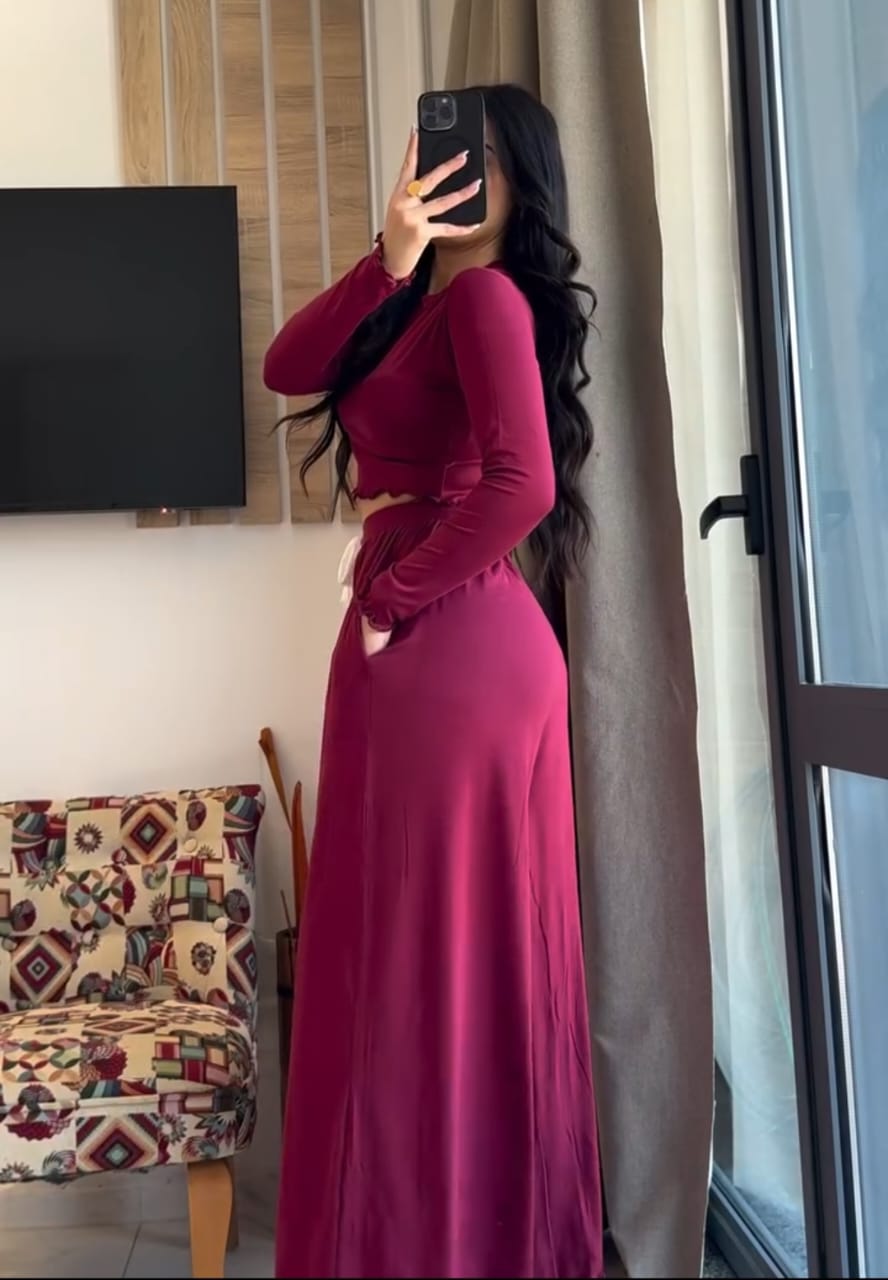 CH-546 MasterMindswear BreezeFlow Wide-Leg Loungewear Set For Summer