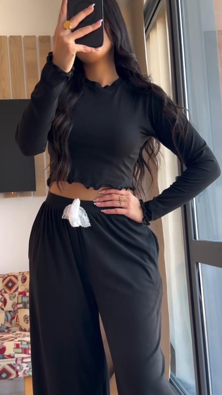 CH-546 MasterMindswear BreezeFlow Wide-Leg Loungewear Set For Summer