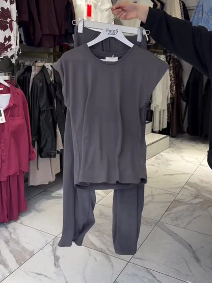 CH-548 MasterMindswear Cap Sleeves Top & Free-Fall Trouser