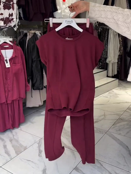 CH-548 MasterMindswear Cap Sleeves Top & Free-Fall Trouser