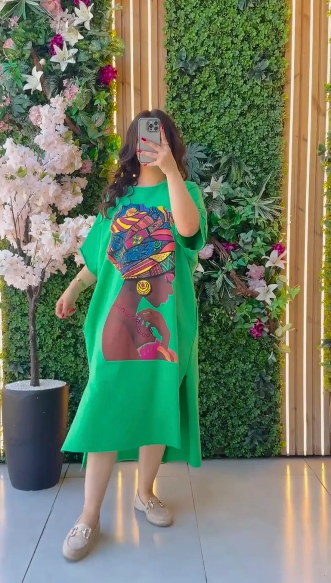 CH 443 MasterMindswear ELEGANT DROP SHOULDER PRINTED LONG TOP