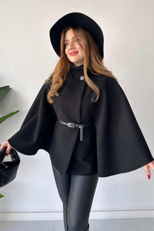 CH-509 NEW DESIGN SHORT CAP SHAWL WITH BELT