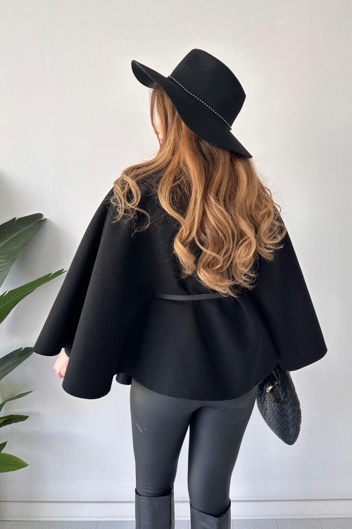 CH-509 NEW DESIGN SHORT CAP SHAWL WITH BELT