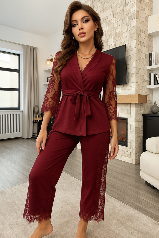 P-74 Lace Whisper 2-Piece Elegance Set |MasterMindswear