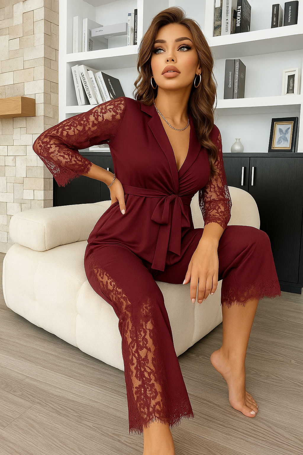 P-74 Lace Whisper 2-Piece Elegance Set |MasterMindswear