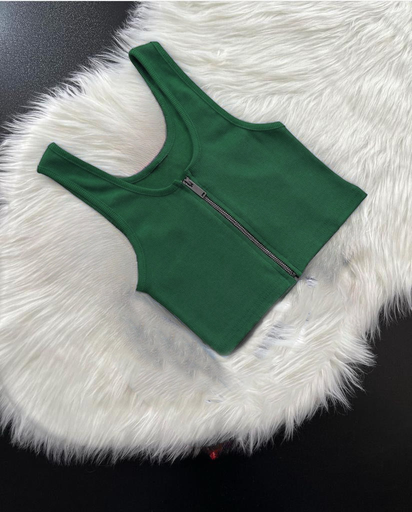 MasterMindswear Short Zipper Crop Top ch # 378