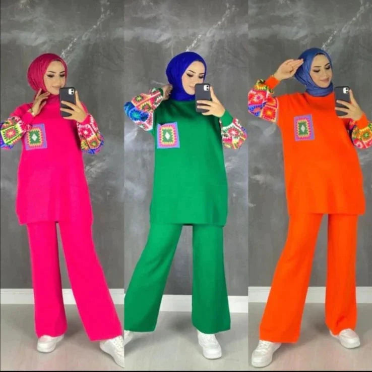 CH-321 Pcs Printed Fleece Co ord Set