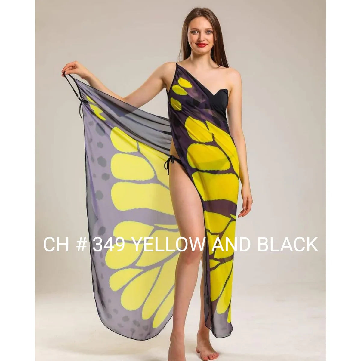 CH # 349  Butterfly Breeze Wrap - Summer Beach Cover Up 2023