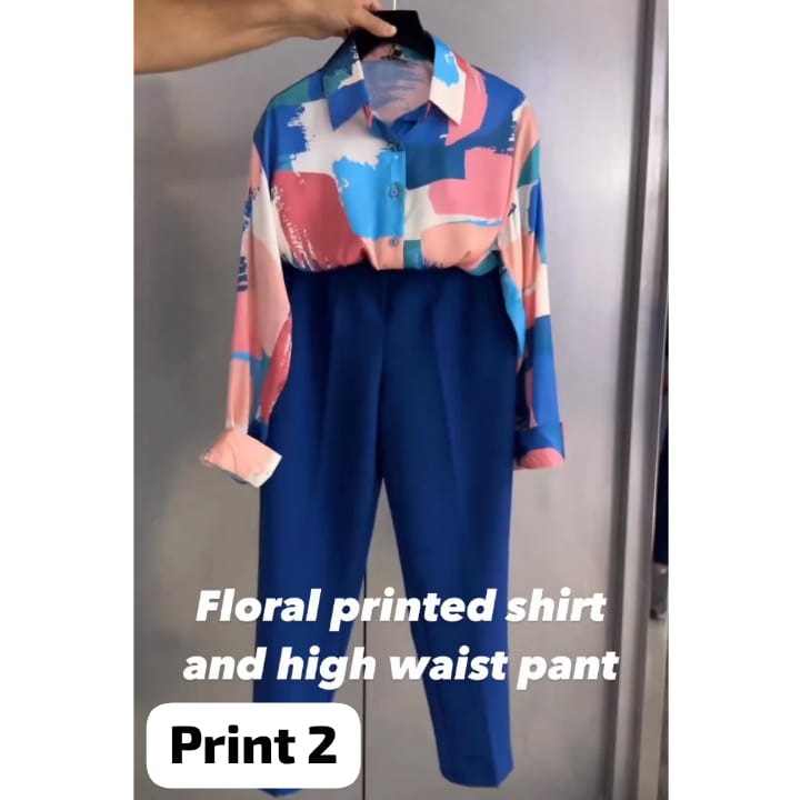 SW-105 High waist 2 PCS Paint Dress