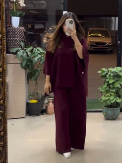 Ch # 528 MasterMindswear Poncho flare top with trouser winter fleece co ords LIMITED EDITION