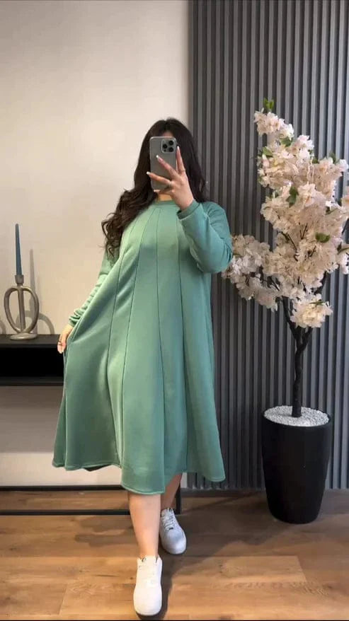 CH-394 MasterMindswear Warm Fleece Long Fallen Frock Top