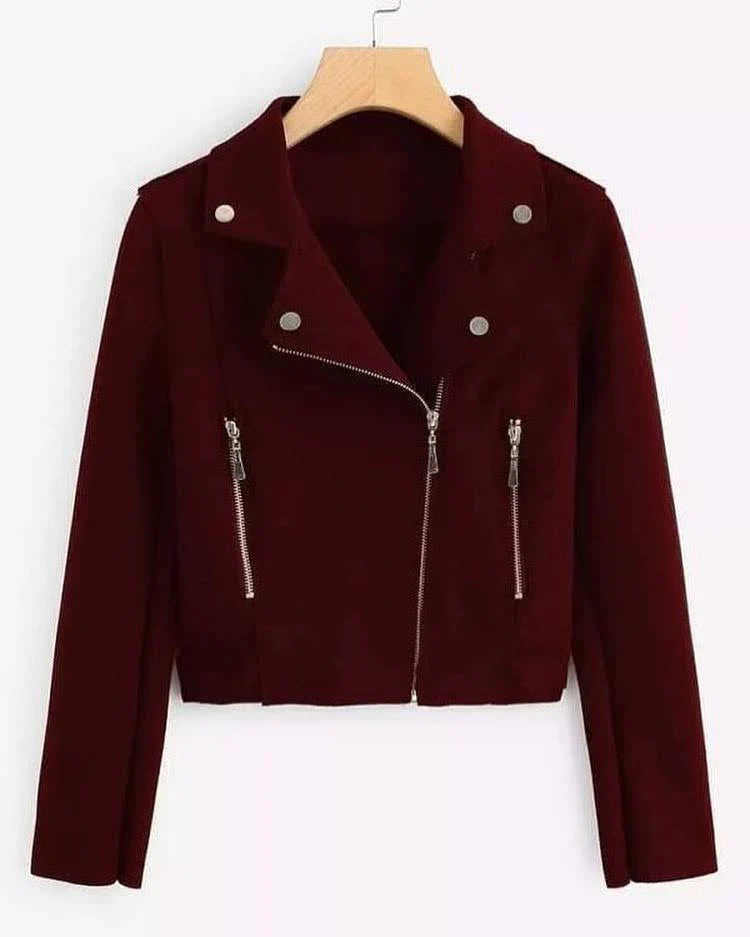 CROSS ZIPPER FLEECE COAT