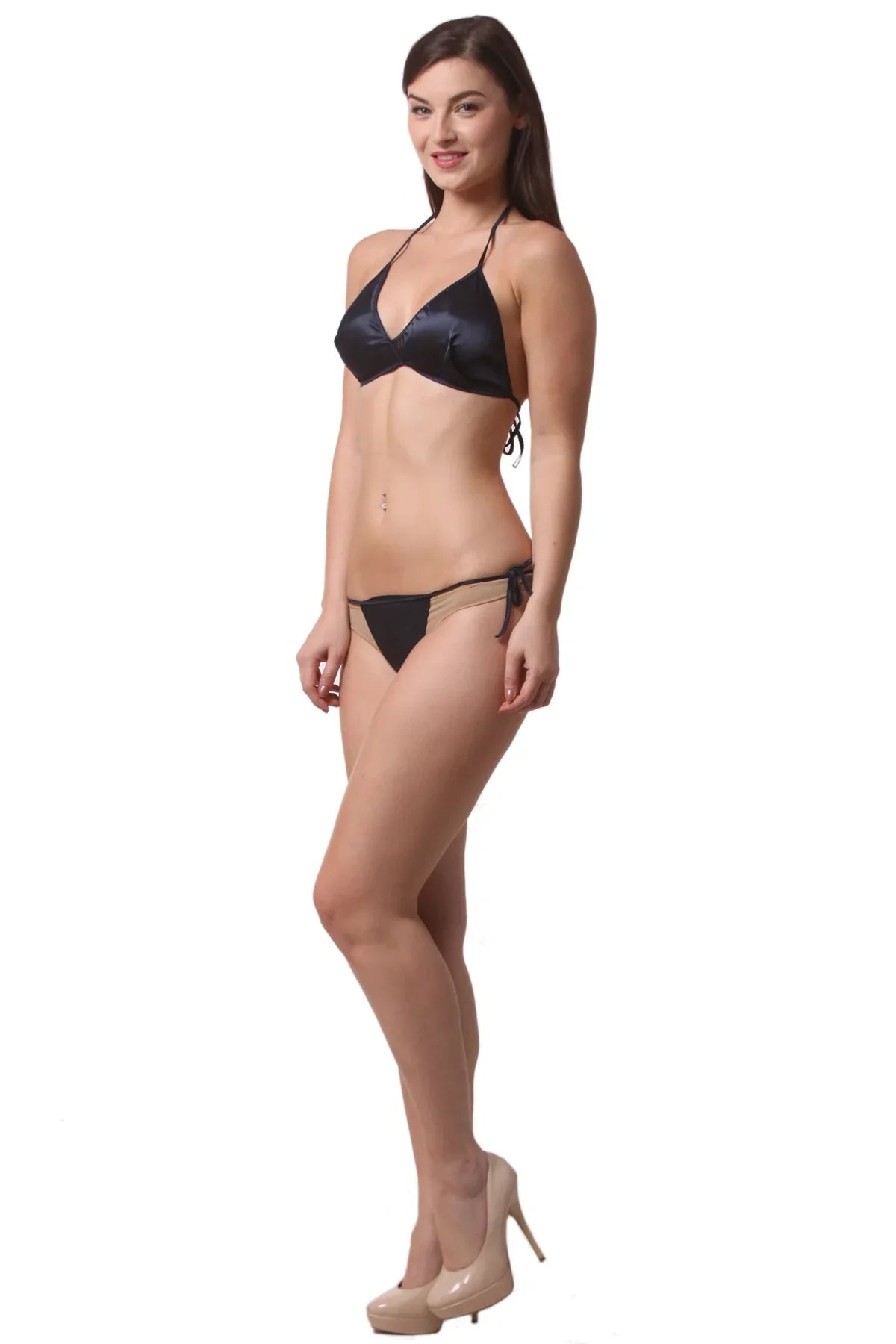 SILK BIKINI SETS BEACH WEAR LINGERIE BRA THONG CHK # P41