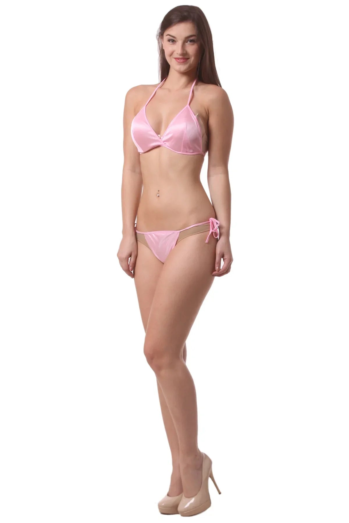 SILK BIKINI SETS BEACH WEAR LINGERIE BRA THONG CHK # P41