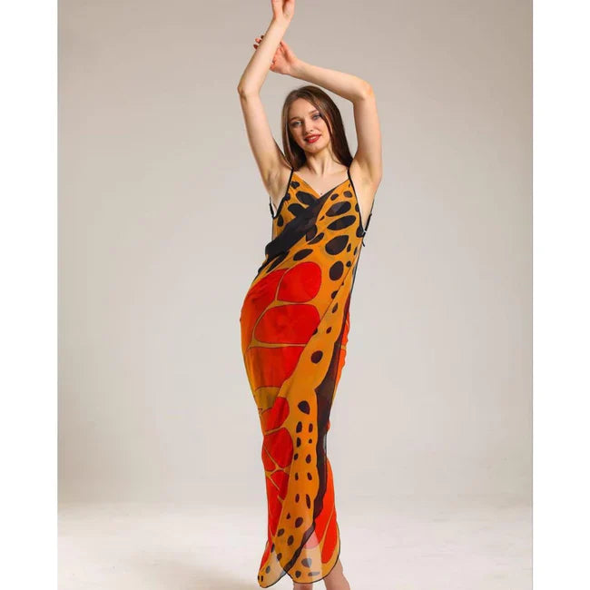 CH # 349  Butterfly Breeze Wrap - Summer Beach Cover Up 2023