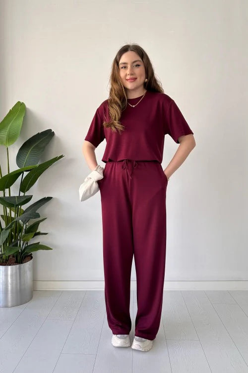 CH 541 Straight Trouser Tee Lounge Wear Set - Mastermindswear