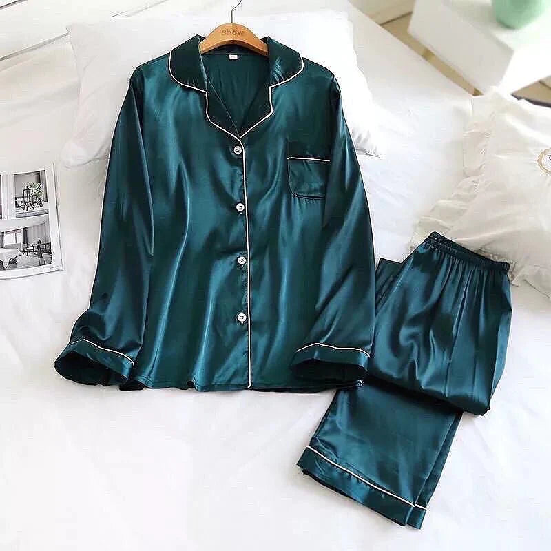 MasterMindswear Pjs Silk Full Sleeves Nightwear