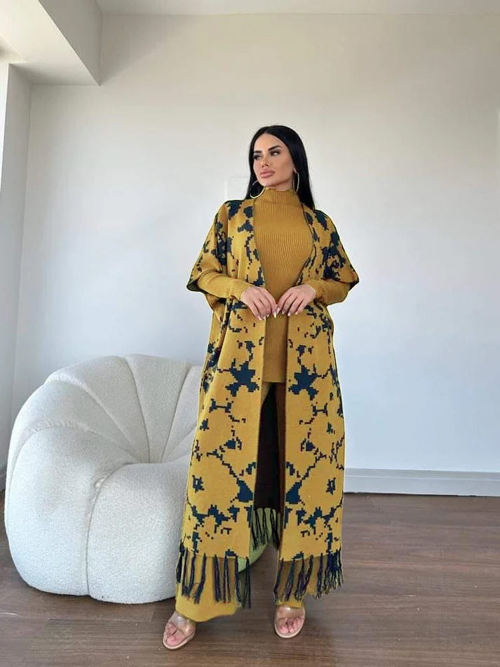 CH # 387 MasterMindswear Ready-to-Wear 3 Piece Dress High Neck + Upper + trouser