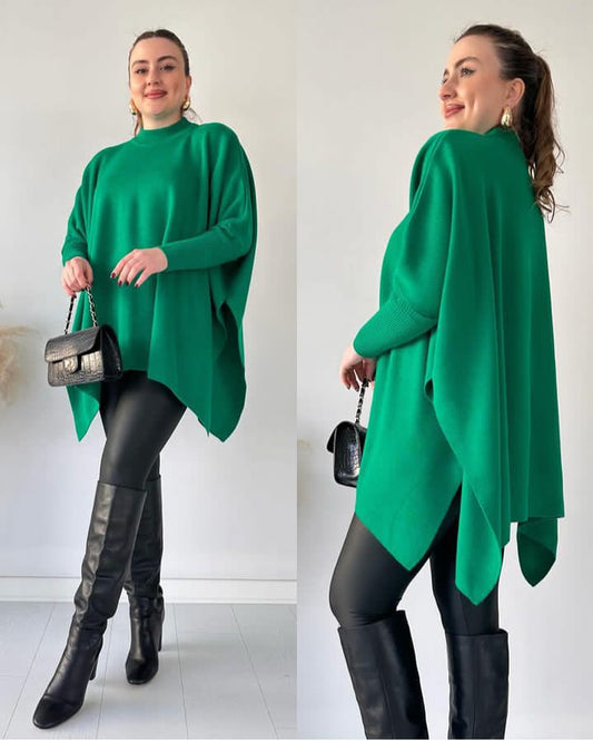 CH-395 MasterMindswear Batwing Style Fleece Shawl Poncho