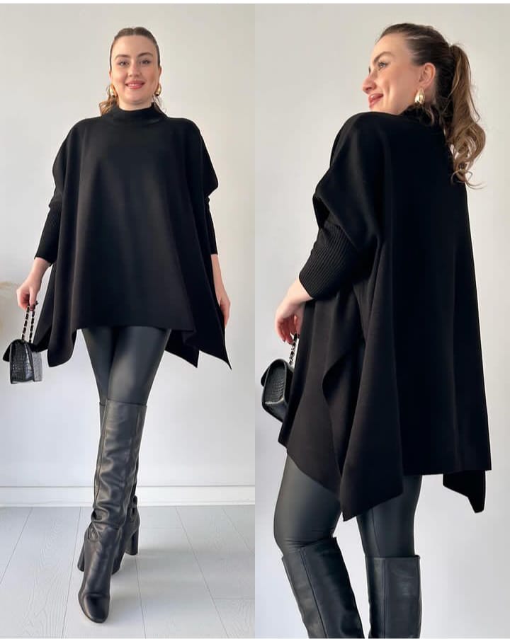 CH-395 MasterMindswear Batwing Style Fleece Shawl Poncho