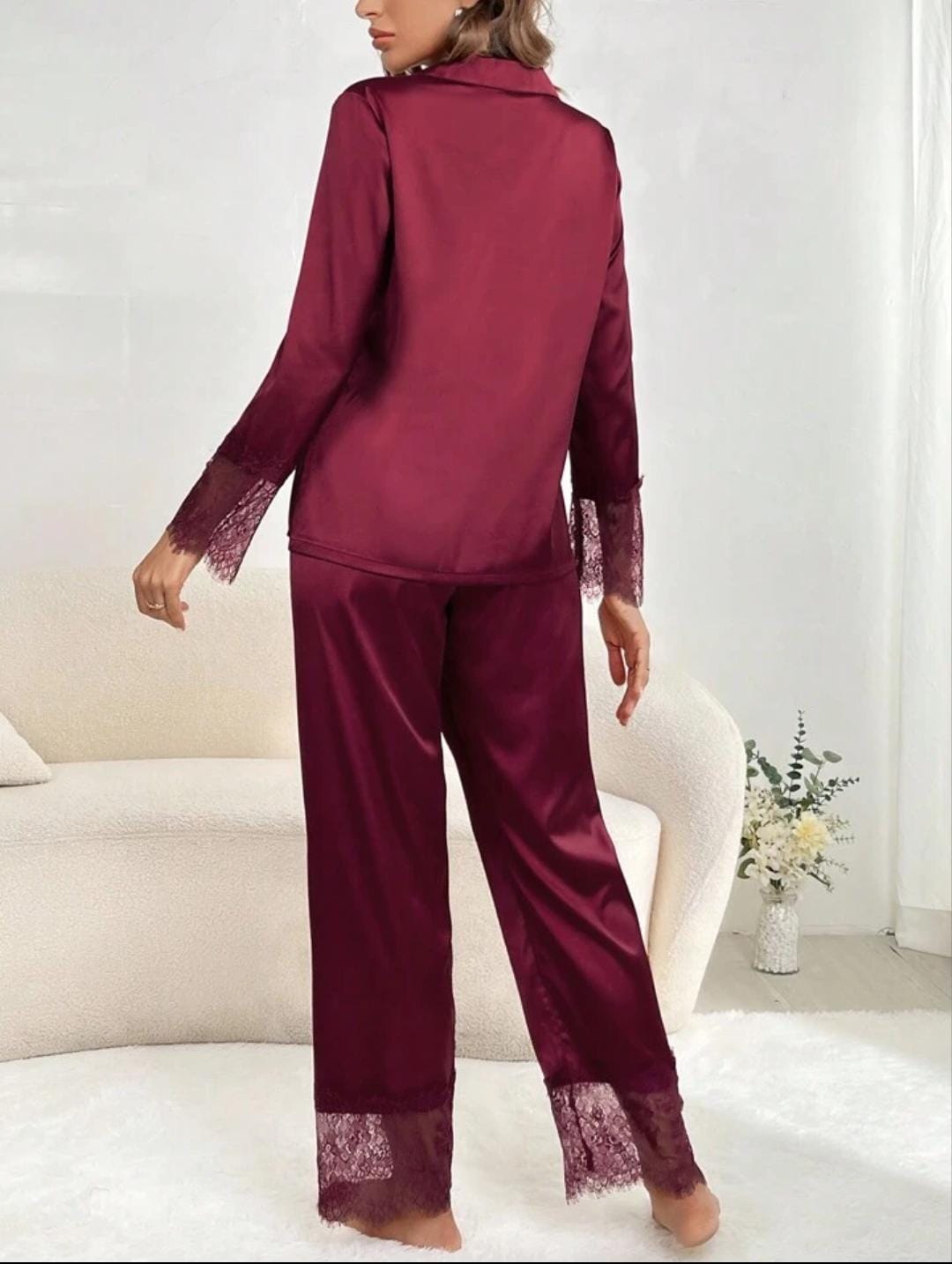 P-73 Noir Luxe Lace Pajama Set |MasterMindswear