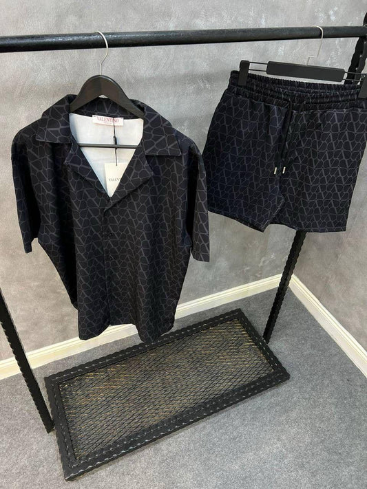 Men's Luxury Set Short Shirt T-S(print-01)