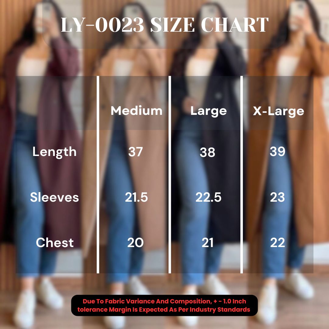 LY-23 MasterMindswear Long Fleece Trench Coat For Women's