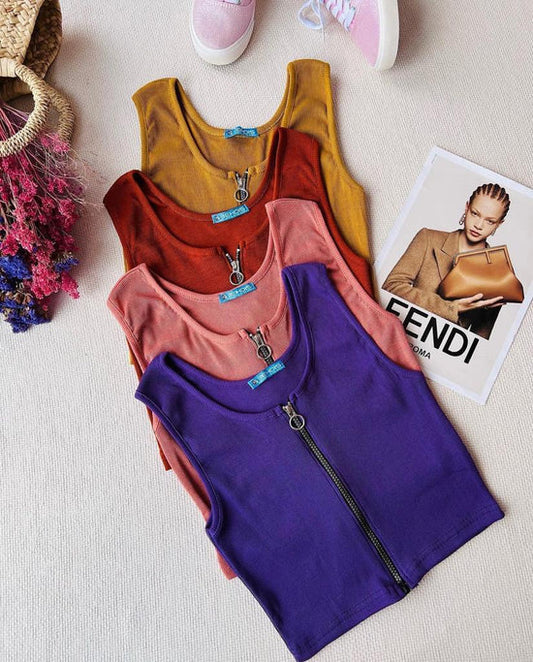 MasterMindswear Short Zipper Crop Top ch # 378