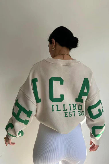 CH 501 Mastermindswear Chicago Drop Shoulder Winter Fleece Sweatshirt
