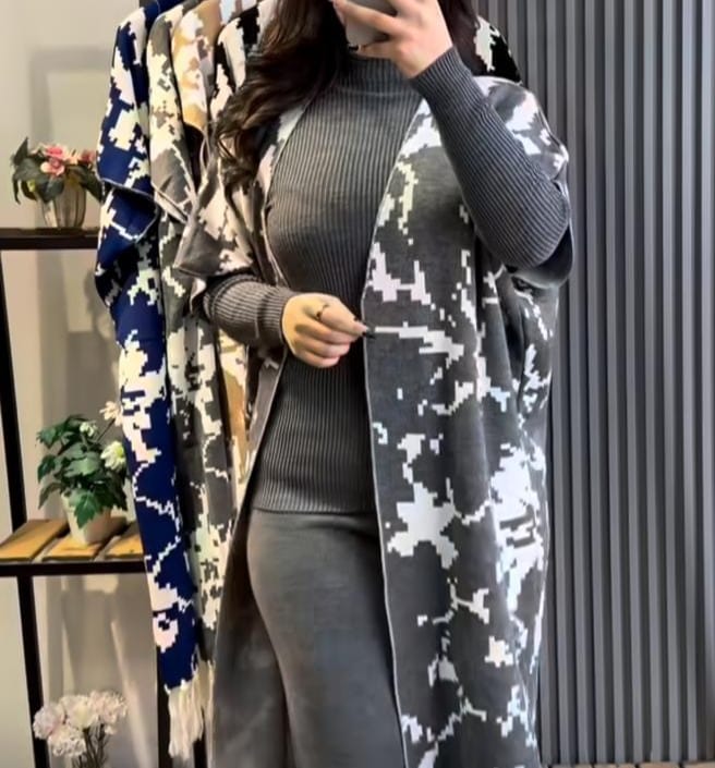 CH # 387 MasterMindswear Ready-to-Wear 3 Piece Dress High Neck + Upper + trouser